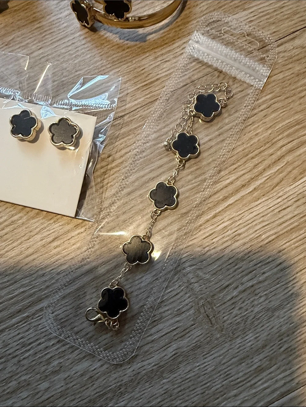 5 Piece Jewelry Bundle: 2 Bracelets, Earrings, Necklace, & Ring NIP